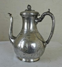 ANTIQUE SILVER PLATE DECORATED TEAPOT CIRCA 1880's/90's