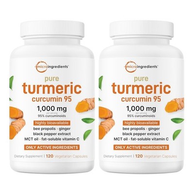 Micro Ingredients Turmeric Curcumin Supplement 1,000mg - Enhanced Absorption DE.