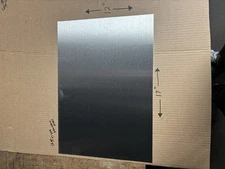 12 Gauge (0.100” Thick) T-304 Stainless Steel Sheet Metal - 12” x 17” Brushed