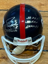 Sean Landeta SB XXI SB XXV Champs AUTO SIGNED GIANTS MINI HELMET
