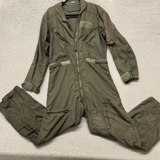 Vtg Flight Suit Mens 40 Sage Green CWU-27/P Flyers Coveralls US Military