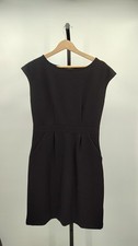 Quince Women Ultra-Stretch Ponte Cap Sleeve Dress Black M
