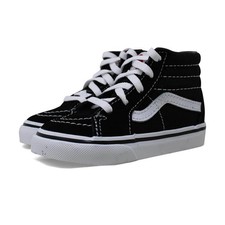 TODDLER VANS SK8-HI BLACK WHITE SNEAKERS VN0A3TFX6BT-SIZE 7