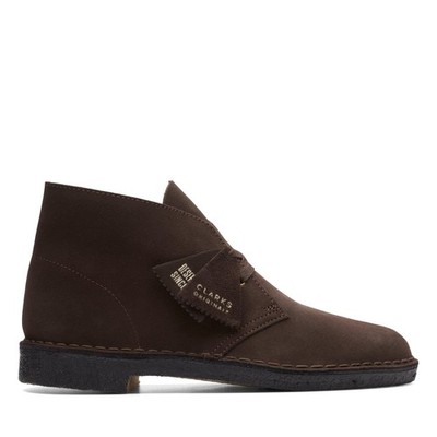 Clarks Originals Mens Desert Boot Brown Suede Casual  Boots Shoes