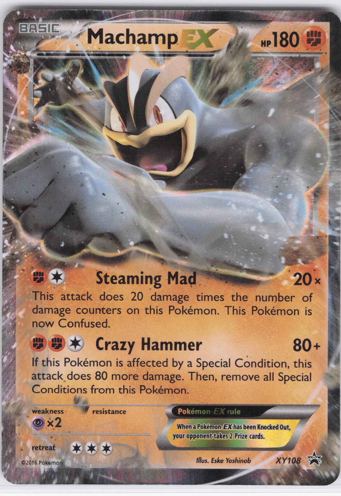 2013 Machamp EX Promo XY Promos XY108 NM Holo LP-NM