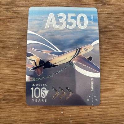 2025 Delta Trading Card Limited Edition 100 Year Anniversary A350 RARE