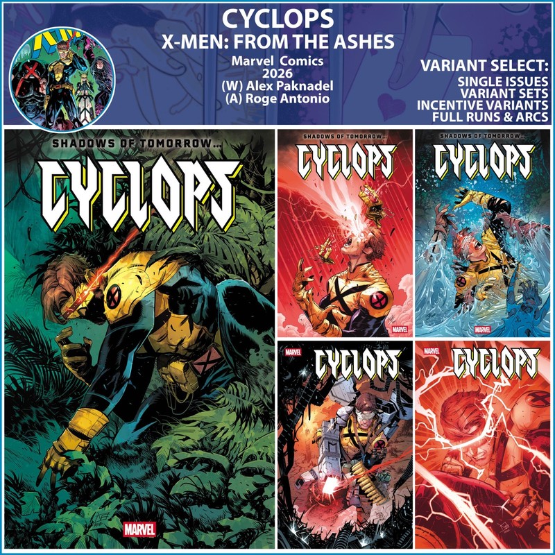 Cyclops (2026) #1 2 3 4 5 Marvel Comics X-Men COVER SELECT