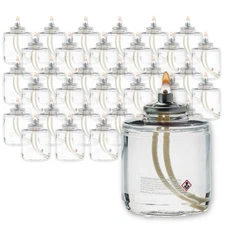 Hollowick 50-Hr Disposable Liquid Candles, Votive Tealight Lamp Holders, 36-Pk