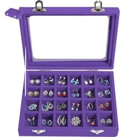 Schmuckkasten Damen Schmuckbox Schmuckkoffer Aufbewahrungsbox Lila