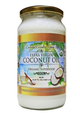 Extra Virgin Coconut Oil - Cold Pressed, Unrefined Organic Superfood for Hair, S