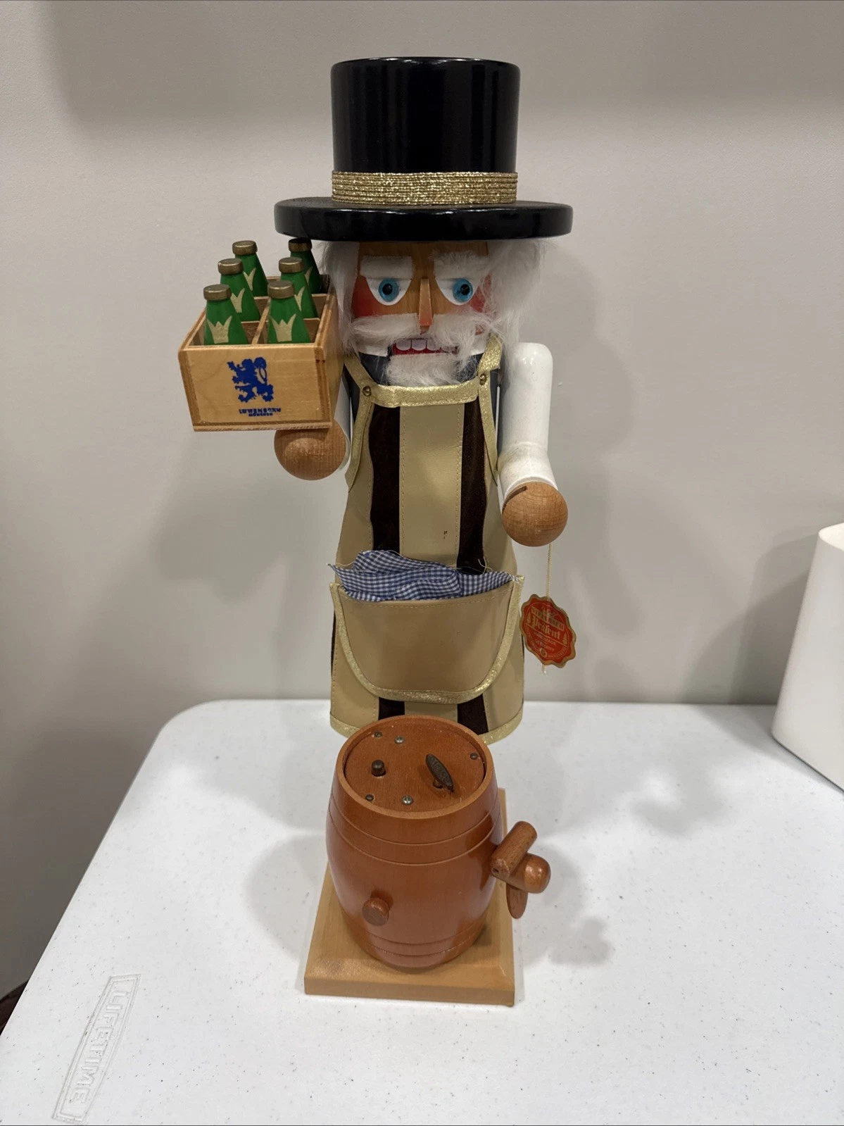 Steinbach Nutcracker Brewmaster 17" German Wooden Music Box HANDMADE Read