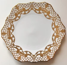 L'OBJET ALENCON ROUGE DESSERT PLATE 11.25" new see description