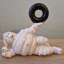 Vintage Cast Iron Michelin Man Advertising Paperweight Ornament Collectable 