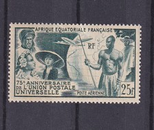(fr.quatorial africa)1949 Sc C34 UPU,set MNH w1977