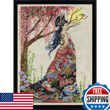 Design Works Crafts Queen of Silk, 16 x 22 Counted Cross Stitch Kit, Multi-colou