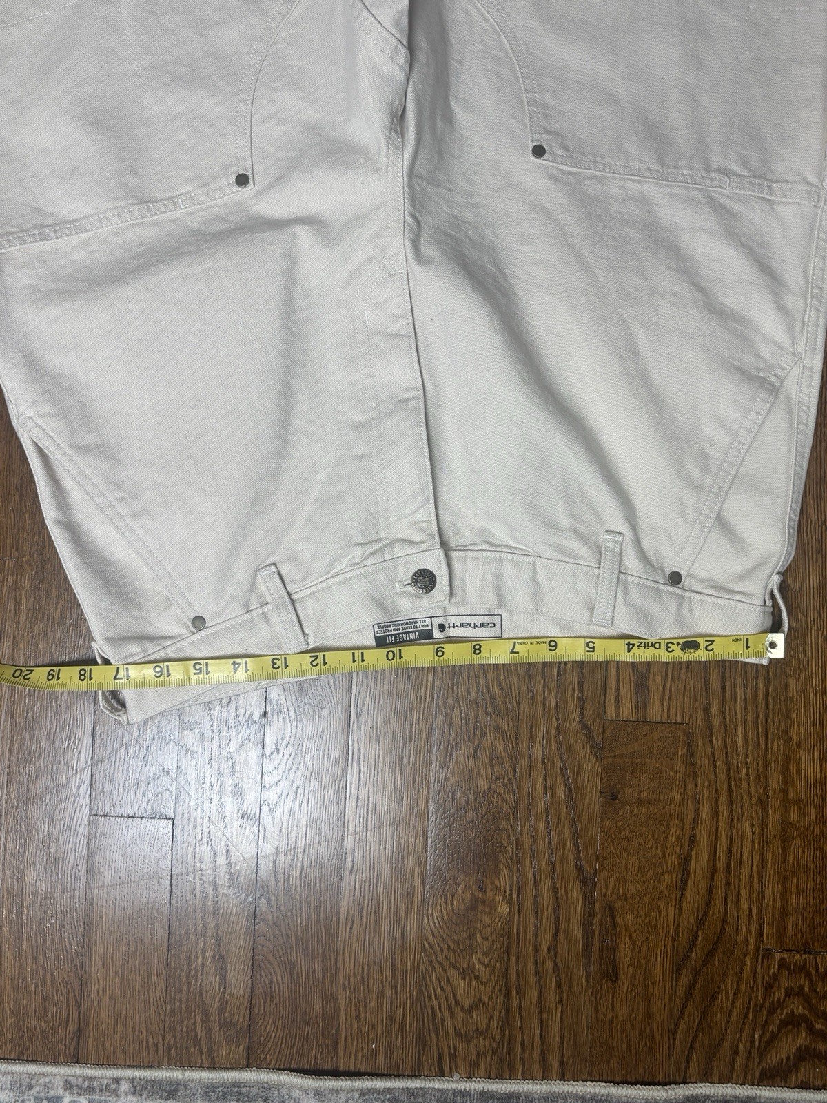 Carhartt BN6811-W White Double Knee Painter Carpenter Pants Sz 14  (36xX30) thumbnail 14