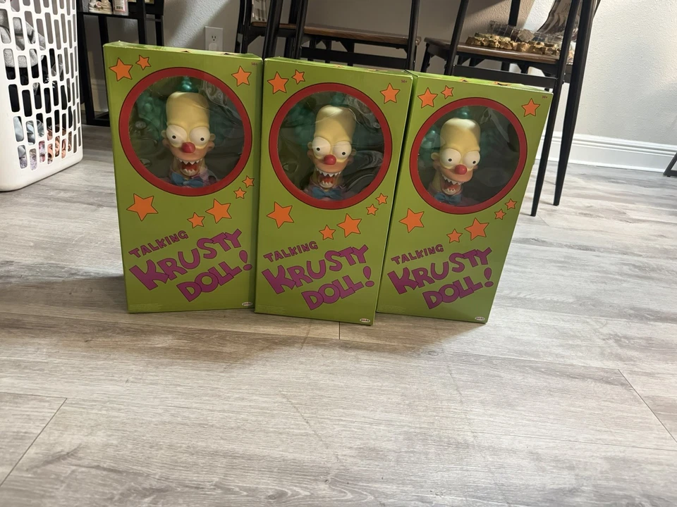 Boneca de pelúcia The Simpsons Good & Evil 16" Talking Krusty puxar cordas - Imagem 3 de 4