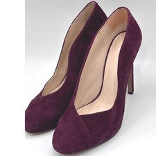 Nine West Burgundy Suede Stiletto Pumps Women's Size 8.5 Classic Heels Parisian