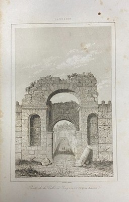 Engraving Africa Barbary ''Gate Of The City Of Zagwann''