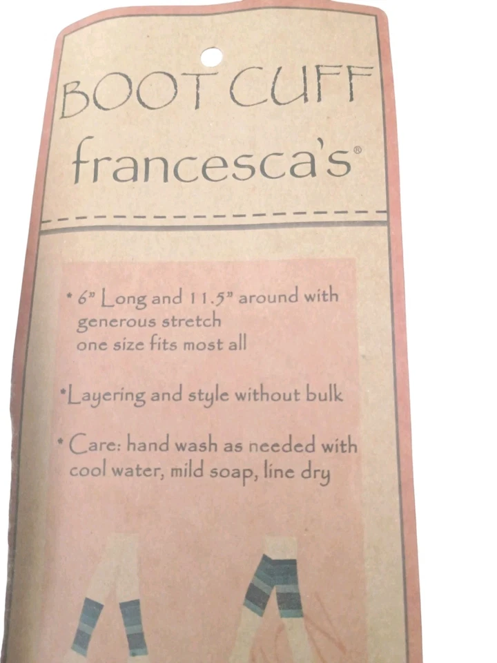 Francescas Boot Cuff Beige y Marfil Tejido con Cable Bota Topper Nuevo 2 Pares Foto 3 de 4