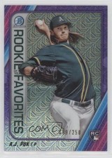 2020 Bowman Mega Box Purple Mojo Refractor 99/250 AJ Puk #ROYF-AP 0i1b