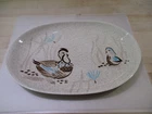 Vintage Red Wing Bob White Oval Platter 9x13.5" MCM #019