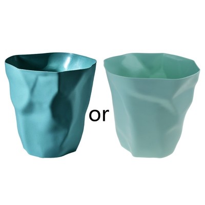 Irregular Trash Can Modern Plastic Garbage Rubbish Bin Waste Basket Flower Pot