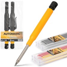2x Zimmermannsbleistift Baumarker Tieflochmarker mit Mine 12x Schwarz 12x Bunt