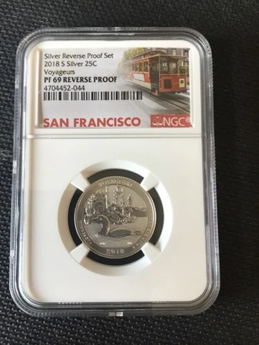 2018 s silver quarter reverse proof ngc pf 69 voyageurs