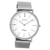 Oozoo Damenuhr Vintage Series C8890 Silber Edelstahlarmband Quarz-Uhr UOC8890