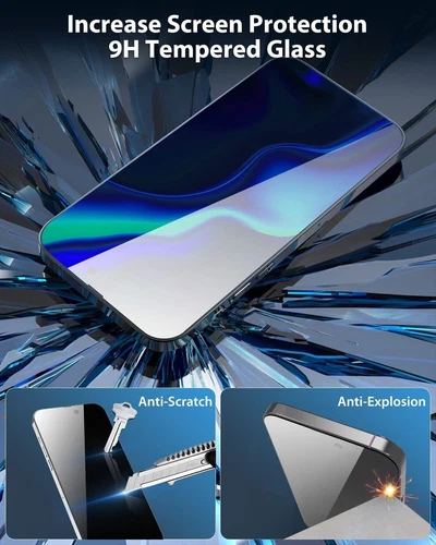 For iPhone 16Pro/16 Pro Max Privacy 9H Glass Screen Protector w/Install Tool AU - Picture 4 of 22