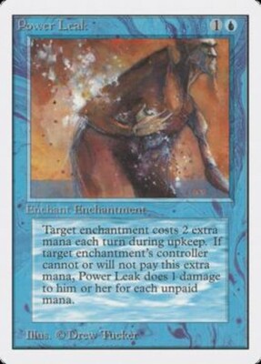 RUSH Magic Card ENGLISH Power Leak [GUT] Unlimited 2ED