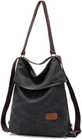 ✅​ Damen Canvas Schultertasche Rucksack Groß Handtasche Vintage Damen
