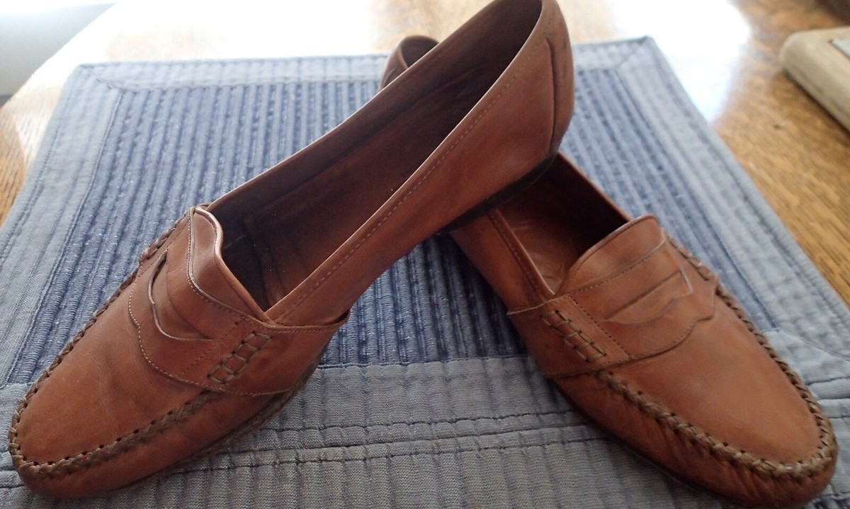 Cole Haan Penny Loafers Mens Size 9.5 M Brown Italy | eBay