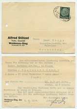 79794 - Postkarte Alfred Stötzel, Weidenau-Sieg - Bahnpoststempel 9.8.1934