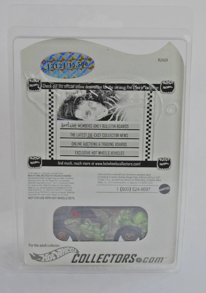 2002 Hot Wheels Halloween Exclusive Scary Dairy Delivery Limited Edition - Image 2 of 3
