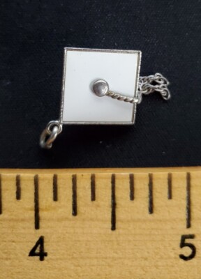 Sterling Silver 3d Graduation Hat Charm Or Pendant