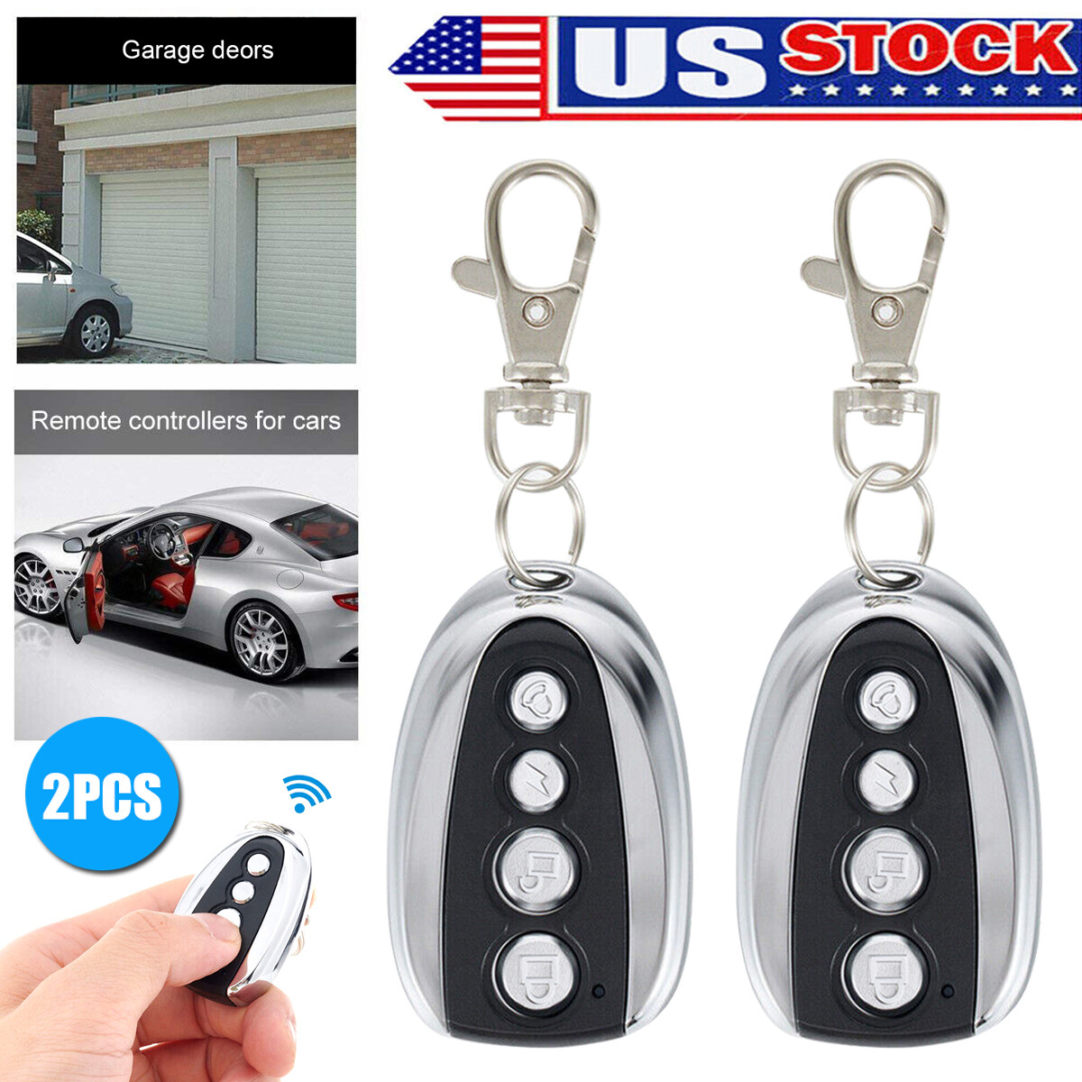 New 2 Pcs Remote Control Backup Key Sliding Gate Opener Automatic Operator.