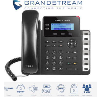 Grandstream GXP1628 Gigabit IP Phone 2 Line HD PoE VoIP 2 SIP