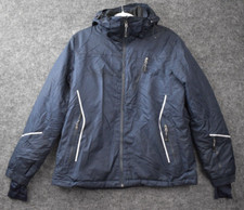 Crivit Pro Skiing Jacket Sz 14 Blue Full Zip Hooded Thermal Windproof Waterproof