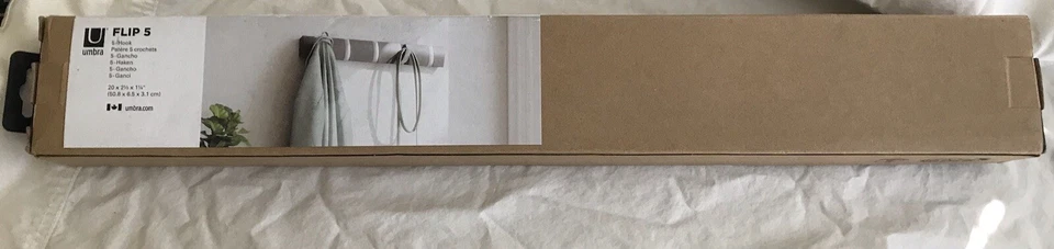 Nuevo organizador contemporáneo de 5 ganchos para abrigos o sombreros de madera gris y metal a la deriva Foto 2 de 4