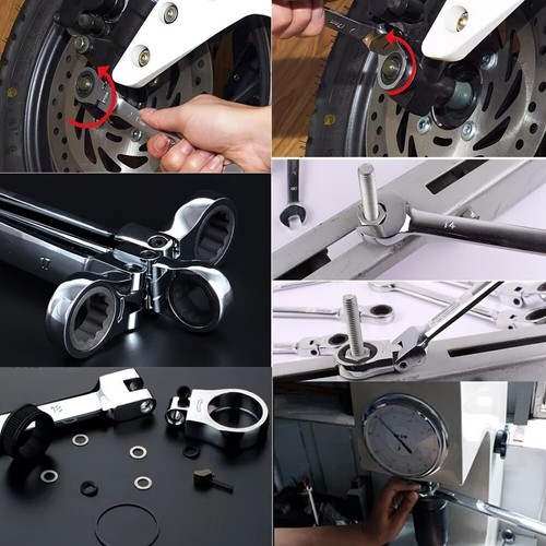 Ratchet Spanner Combination Fixed & Flexi 6-24mm Different Sizes Tool Wrench Set - Picture 4 of 10