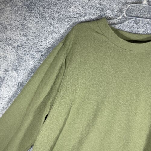 Avia Women's Olive Green Textured Long Sleeve Tee Thumbholes Size XXXL - Picture 3 of 17