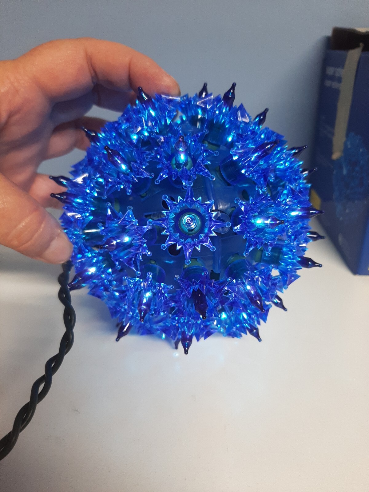 GE Holiday Classics Super Sphere Blue Lighted Ball eBay