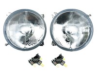 2X Scheinwerfer H4 Rund ø178 Mm 12V 24V Positionslicht Abblendlicht Mit Stecker