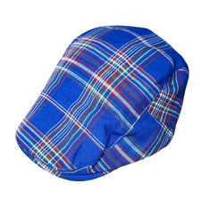 Adults unisex Scottish Blue Tartan Flat Cap  FAST DELIVERY 48 hour🚚💨