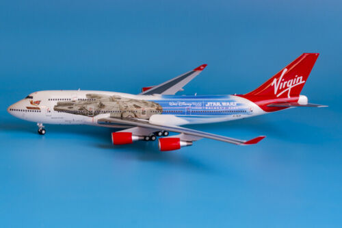 1:200 35CM JC Wing Virgin Atlantic BOEING 747-400 Passenger Plane Diecast  Model