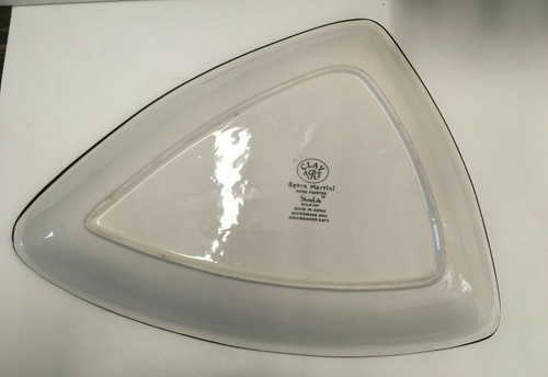 Platter & Bowl MCM Stone Lite Clay Art Retro Martini Olive motif 2 Piece set - Picture 6 of 12