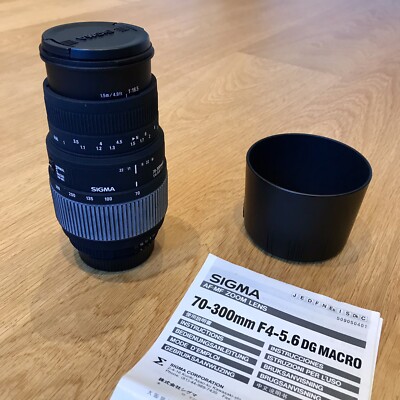 Sigma 70-300mm f/4-5.6 DG Macro Objektiv - kompatibel mit Nikon Kamera AF-MF Zoom