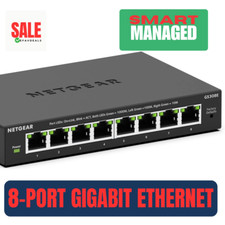 NETGEAR 8-Port Gigabit Ethernet Easy Smart Managed Essentials Switch GS308E 